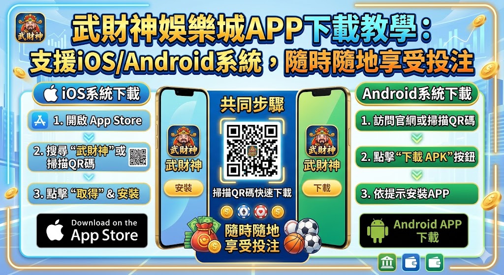 武財神娛樂城app下載教學:支援iOS/Android系統,隨時隨地享受投注