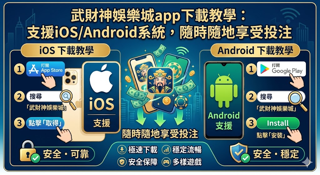 武財神娛樂城app下載教學:支援iOS/Android系統,隨時隨地享受投注